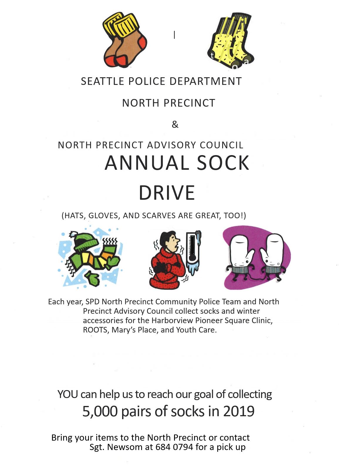 Annual Sock Drive for North Precinct